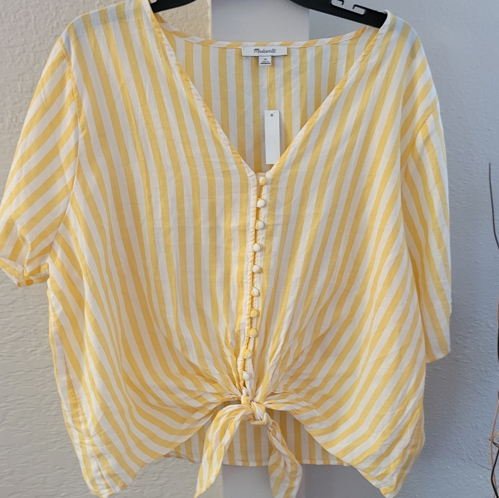 Madewell Striped Tie Top
